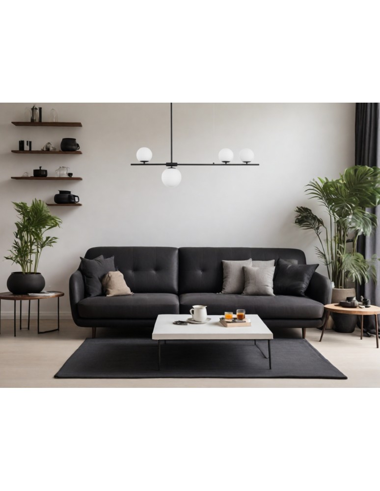 Pendant lamps - Luces Exclusivas TURBO Pendant 4xG9 LED white/black LE41801 - product kolory-swiatla.pl 3