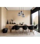 Triple pendant lamps - Luces Exclusivas COLINA Pendant 3xE27 LED black/smoke LE41972 - product 3