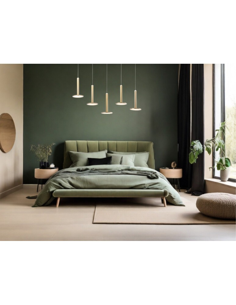 LED pendant lamps - Luces Exclusivas ESQUEL Pendant LED 53W 1967lm 3000K gold LE41993 - product kolory-swiatla.pl 3