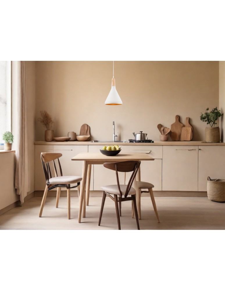 Pendant lamps - Luces Exclusivas MURCIA Pendant 1xE27 LED white LE42108 - product kolory-swiatla.pl 2