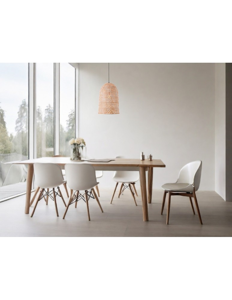 Boho pendant lamps - Luces Exclusivas PALMAR Pendant 1xE27 LED natural bamboo LE42123 - product kolory-swiatla.pl 3