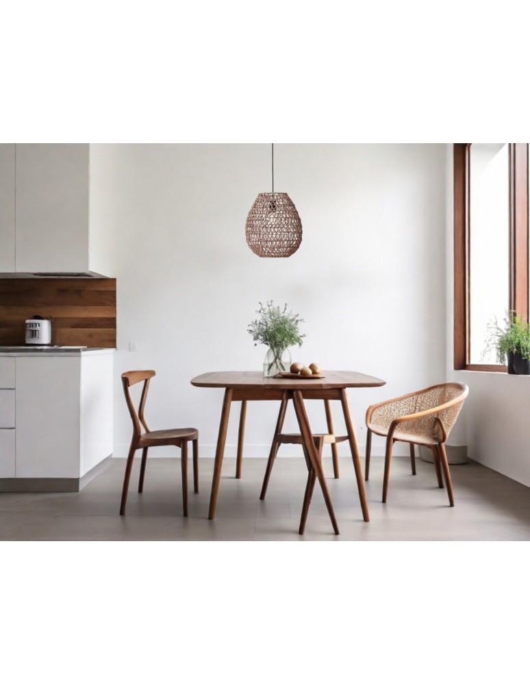 Boho pendant lamps - Luces Exclusivas PARANA Pendant 1xE27 LED mocha LE42140 - product kolory-swiatla.pl 2