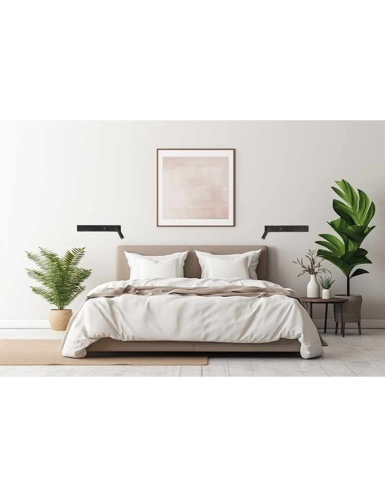 Reading wall lamps - Luces Exclusivas ZARATE USB Wall LED 5W+3W 560lm 3000K mat black LE42218 - product kolory-swiatla.pl 2