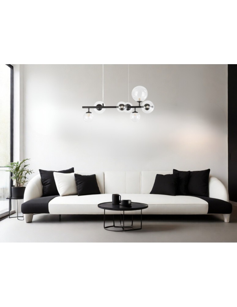 Pendant lamps spheres - Luces Exclusivas PARLA Pendant Modern Black 7xG9 max 6W LE42602 - product kolory-swiatla.pl 7