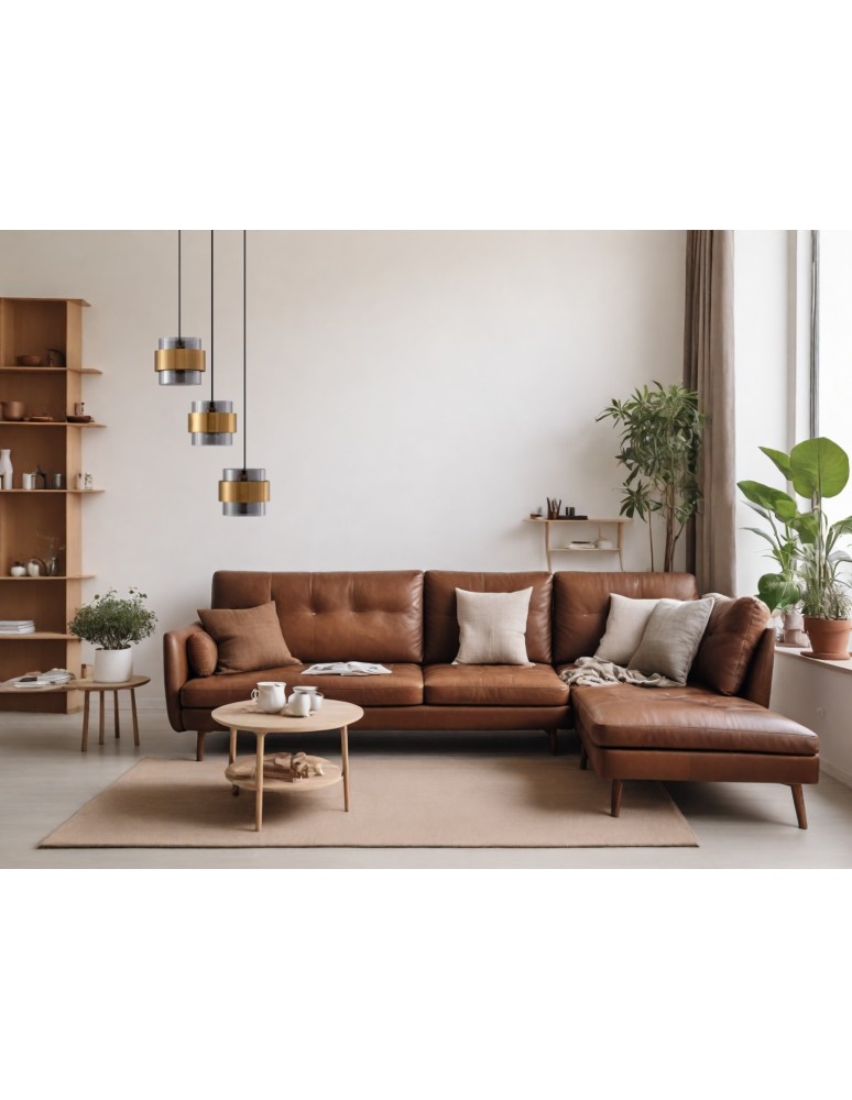 Pendant lamps - Luces Exclusivas VIEJA Pendant Modern gold and gold shades 3xΕ27 max 12W LE42624 - product kolory-swiatla.pl 7