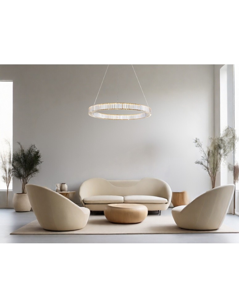 Pendant lamps - Luces Exclusivas BAUTA Pendant Modern gold and gold shades 1xLED max 47W 3500K LE42675 - product kolory-swiatla.pl 6