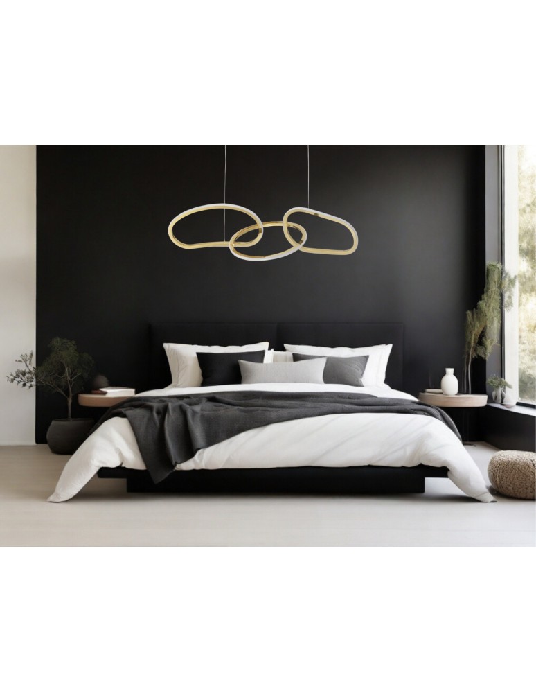 Pendant lamps - Luces Exclusivas CELAYA Pendant Modern gold and gold shades 1xLED max 40W 3000K LE42759 - product kolory-swiatla.pl 6
