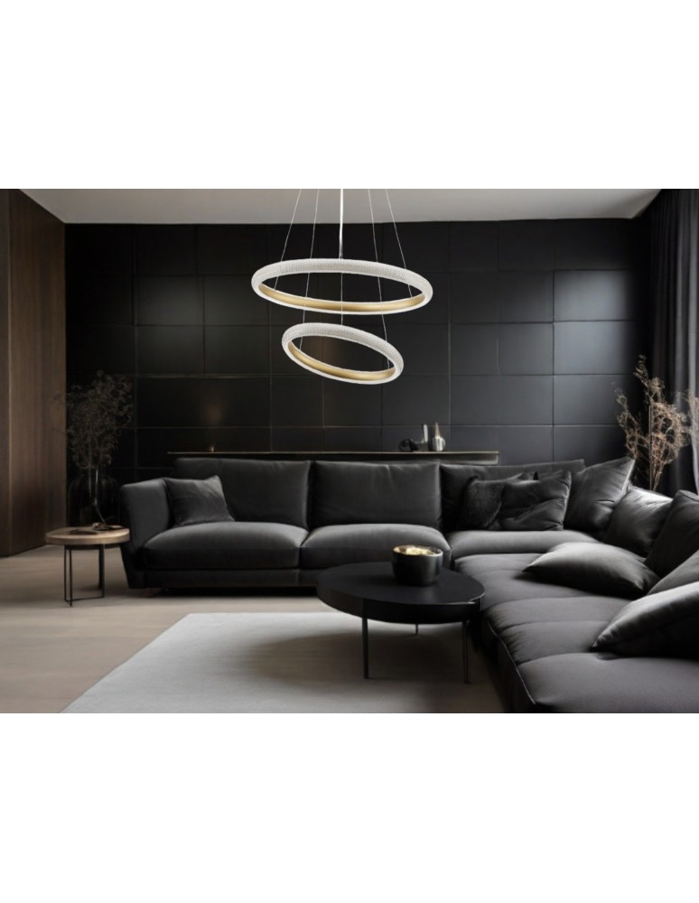 Lampy wiszące - Luces Exclusivas AMECA Wisząca Nowoczesna złoty i odcienie złota 1xLED max 41,5W 3000K LE42818 - produkt kolory-swiatla.pl 5