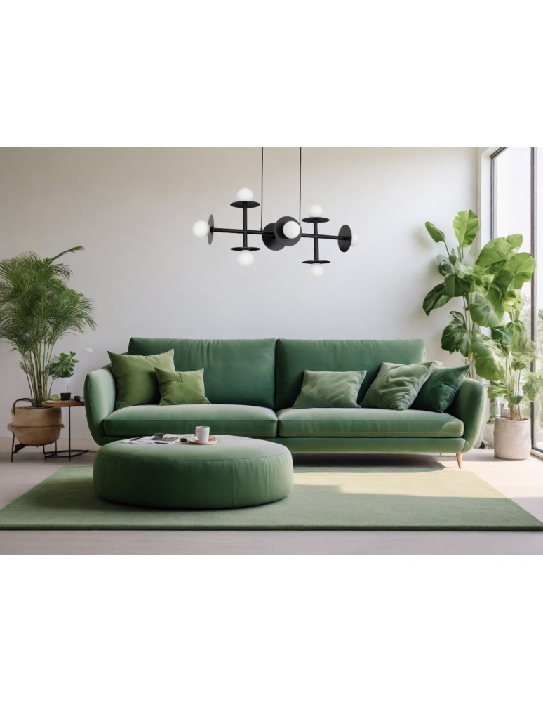 Pendant lamps - Luces Exclusivas URUAPAN Pendant Modern Black 8xG9 max 40W LE42885 - product kolory-swiatla.pl 4