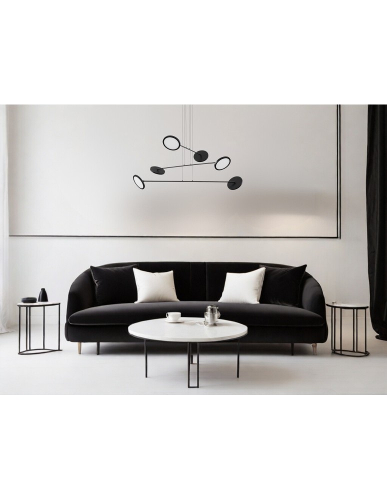 Pendant lamps - Luces Exclusivas ABOT Pendant Modern Black 6xLED max 49W 3000K LE43208. - product kolory-swiatla.pl 5