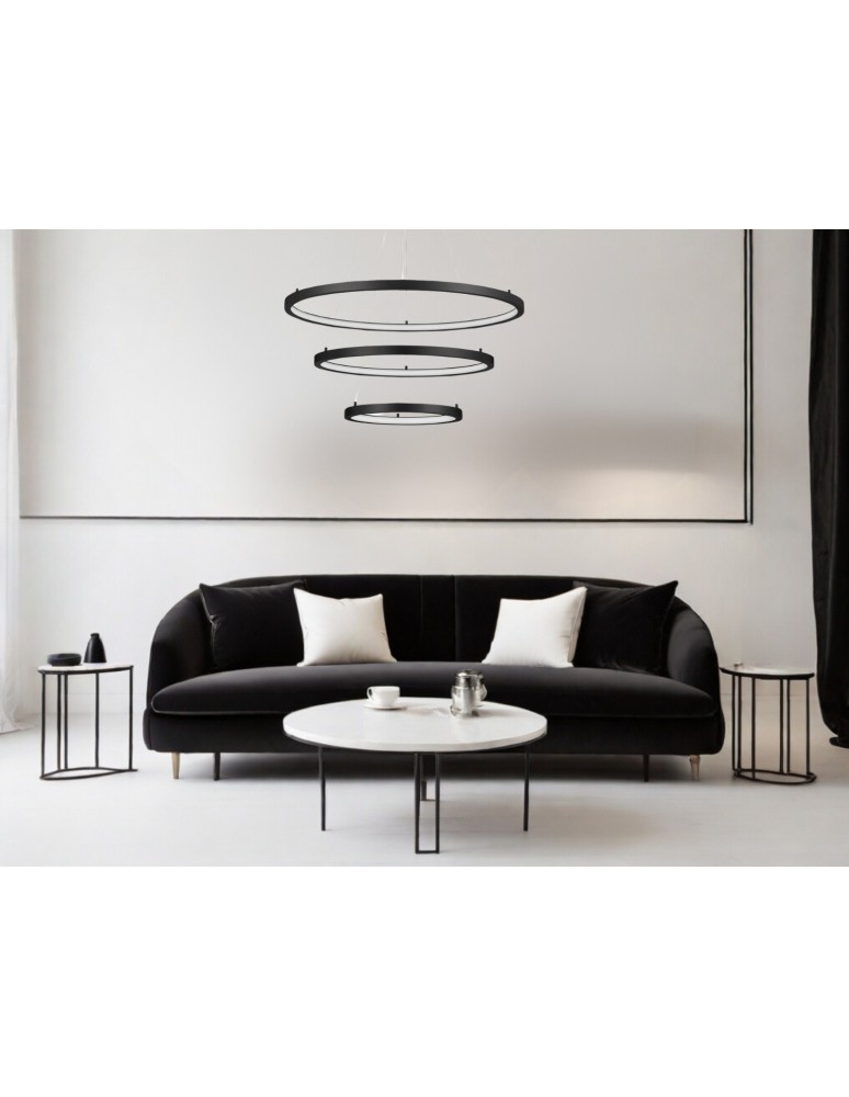 Pendant lamps - Luces Exclusivas IRUN Pendant Modern Black 3xLED max 108W 3000K LE43301 - product kolory-swiatla.pl 3