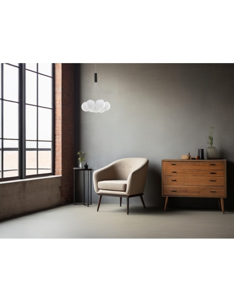 Pendant lamps - Luces Exclusivas ABALA Pendant Modern Black 7xLED max 49W 3000K LE43309 - product kolory-swiatla.pl 4