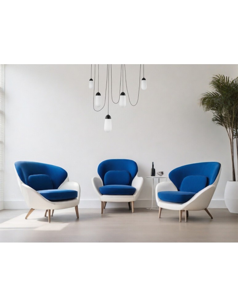 Pendant lamps - Luces Exclusivas BADEN Pendant Modern Black 5xE14 max 5W LE43371 - product kolory-swiatla.pl 3