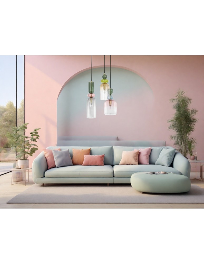 Lampy wiszące - Luces Exclusivas BALAM Wisząca Nowoczesna złoty i odcienie złota 3xE14 max 5W LE43400 - produkt kolory-swiatla.pl 4