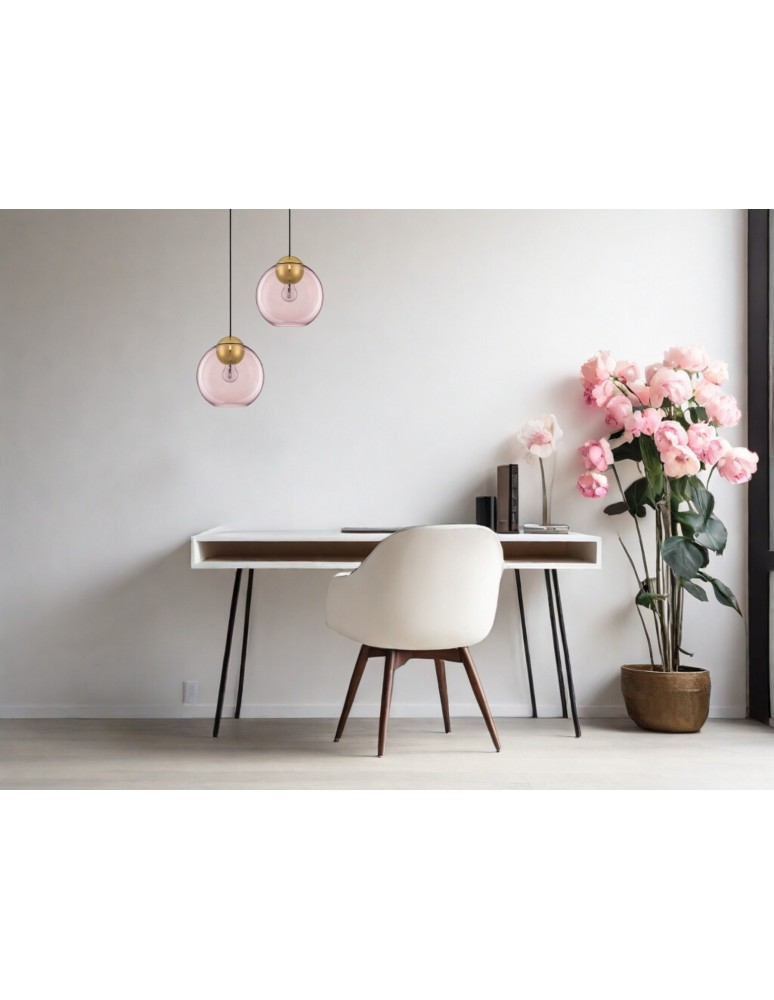 Single pendant lamps - Luces Exclusivas BALMI Pendant Modern gold and gold shades 1xE27 max 12W LE43410 - product kolory-swiatla.pl 5