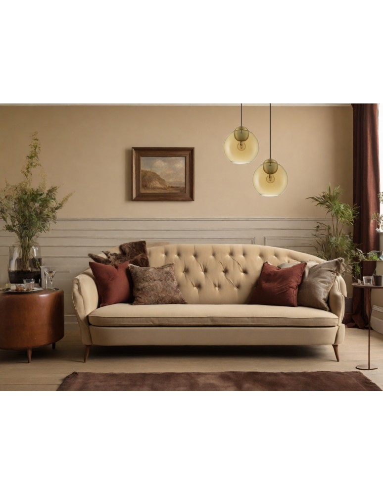 Single pendant lamps - Luces Exclusivas BALMI Pendant Modern gold and gold shades 1xE27 max 12W LE43412 - product kolory-swiatla.pl 4