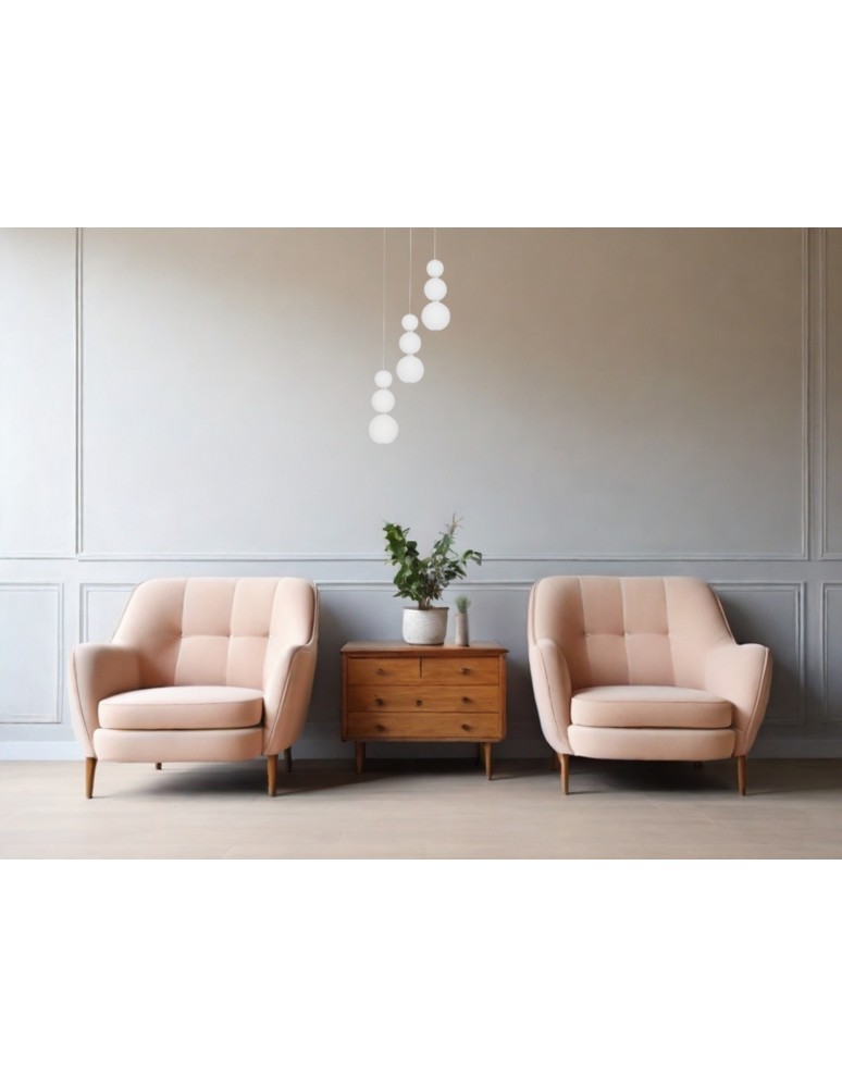 Pendant lamps - Luces Exclusivas MOCA Pendant Modern silver and silver shades 1xLED max 23W 3000K LE43466 - product kolory-swiatla.pl 4
