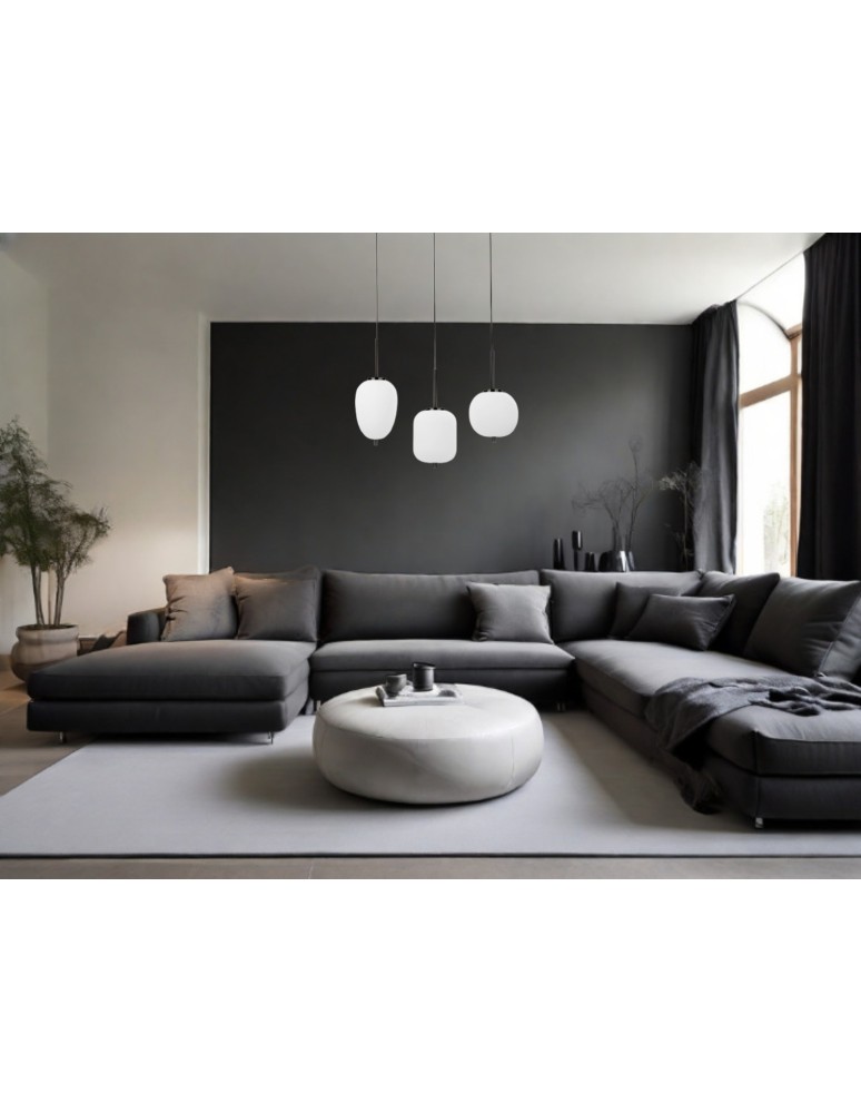 Pendant lamps - Luces Exclusivas PILAR Pendant Modern Black 3xE14 max 5W LE43657 - product kolory-swiatla.pl 3