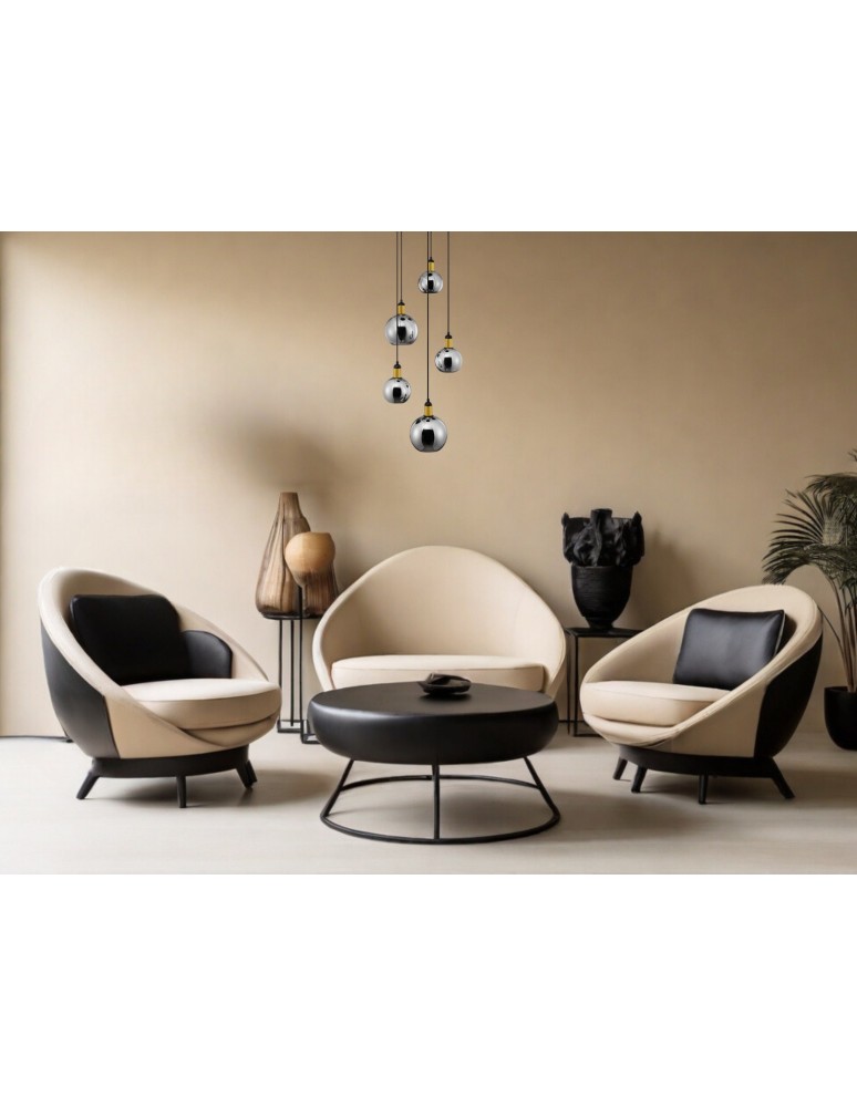 Pendant lamps - Luces Exclusivas BALCHE Pendant Modern gold and gold shades 5xE27 max 12W LE43696 - product kolory-swiatla.pl 3