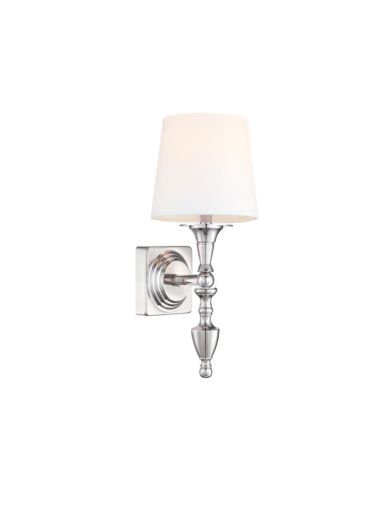 Hampton style wall lamps - CosmoLight Wall lamp AUSTIN W01118NI-WH Nickel - product kolory-swiatla.pl 1