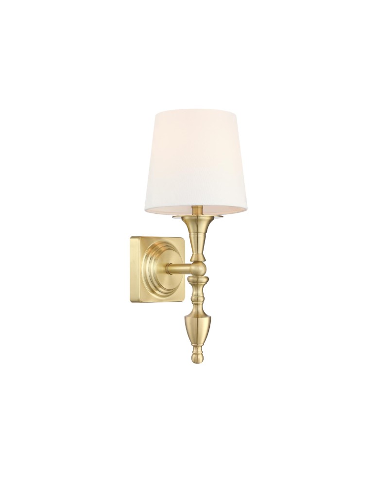 Hampton style wall lamps - CosmoLight Wall lamp AUSTIN W01132BR-WH Brass - product kolory-swiatla.pl 1
