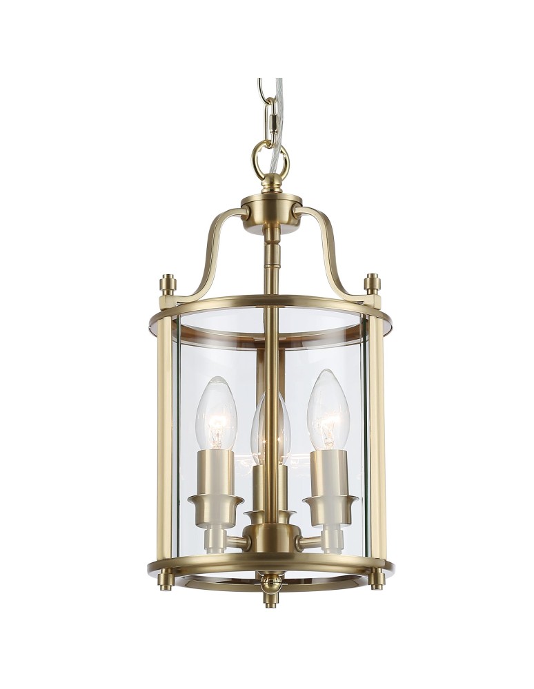 Hampton style pendant lamps - CosmoLight NEW YORK pendant lamp P03200BR Brass - product kolory-swiatla.pl 1