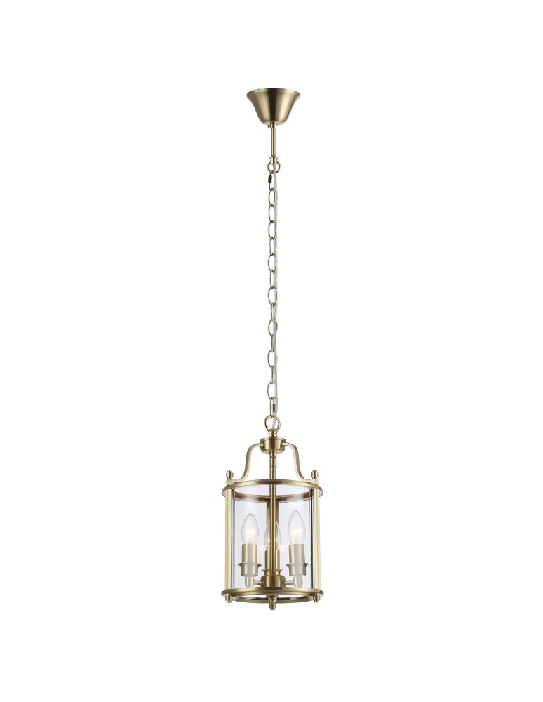 Hampton style pendant lamps - CosmoLight NEW YORK pendant lamp P03200BR Brass - product kolory-swiatla.pl 2