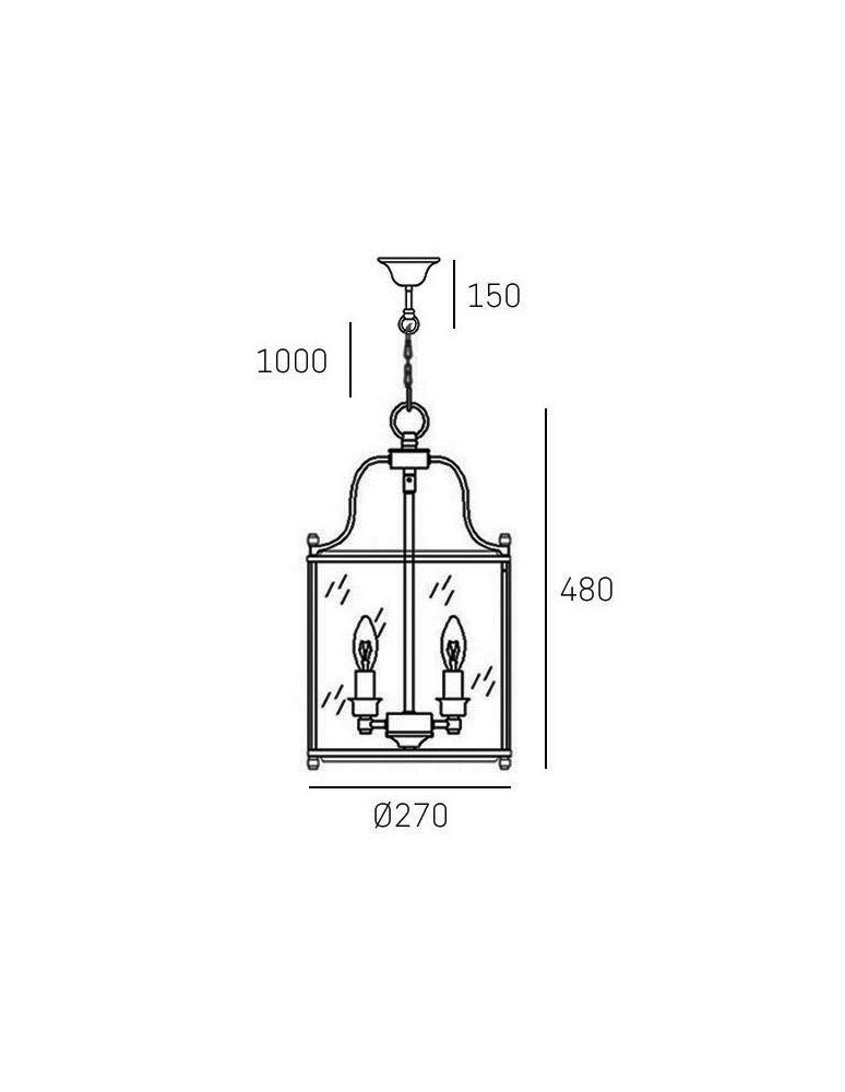 Hampton style pendant lamps - CosmoLight NEW YORK pendant lamp P04217BR Brass - product kolory-swiatla.pl 3