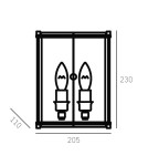 Hampton style wall lamps - CosmoLight NEW YORK wall lamp W02194BR Brass - product 2