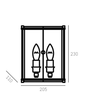 CosmoLight Kinkiet NEW YORK W02194BR Mosiądz - produkt 2