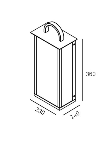 CosmoLight Wall lamp MALIBU W01326BK Brass, Black - product 2