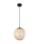 Pendant lamps spheres - CosmoLight HALE pendant lamp P01494BK Black - product 1