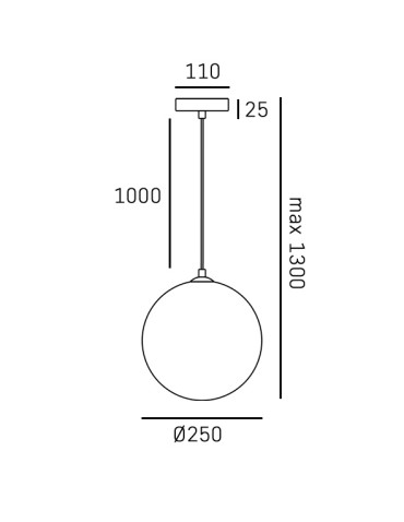 CosmoLight HALE pendant lamp P01494BK Black - product 2