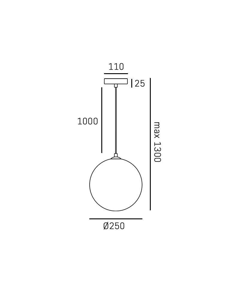 Pendant lamps spheres - CosmoLight HALE pendant lamp P01500BK Black - product kolory-swiatla.pl 2