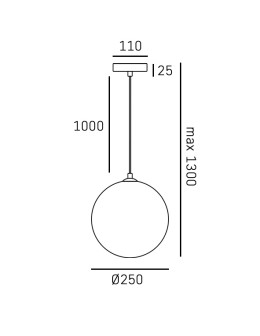 CosmoLight Lampa wisząca HALE P01500BK Czarny - produkt 2