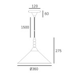 Loft pendant lamps - CosmoLight ASHFORD pendant lamp P01524AU Gold - product 2