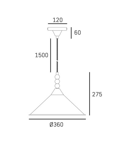 CosmoLight Lampa wisząca ASHFORD P01524AU Złoty - produkt 2