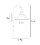 Retro wall lamps - CosmoLight Wall lamp ASHFORD W01531BK Black. - product 2