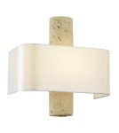 Wall lamps with lampshade - CosmoLight Wall lamp HADLEY W02579AU-WH Gold. - product 1