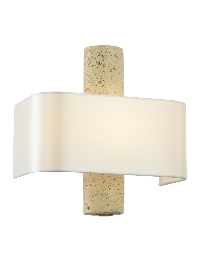 Wall lamps with lampshade - CosmoLight Wall lamp HADLEY W02579AU-WH Gold. - product kolory-swiatla.pl 1