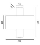 Wall lamps with lampshade - CosmoLight Wall lamp HADLEY W02579AU-WH Gold. - product 2