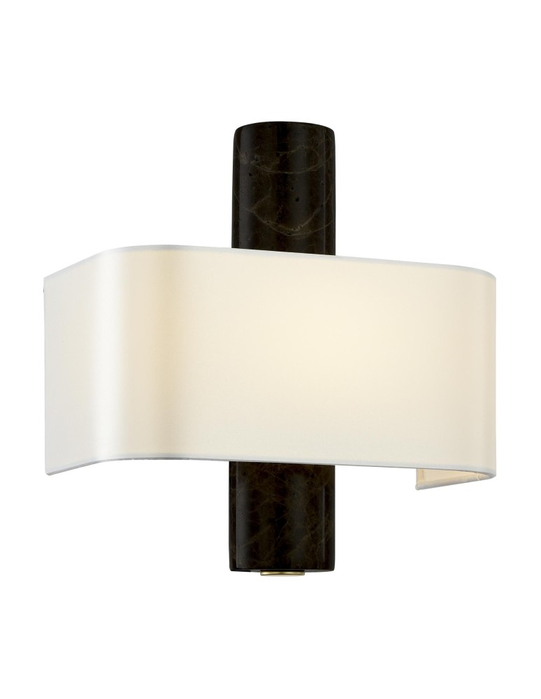 Wall lamps with lampshade - CosmoLight Wall lamp HADLEY W02586AU-WH Black. - product kolory-swiatla.pl 1