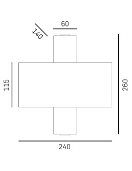 CosmoLight Wall lamp HADLEY W02586AU-WH Black. - product 2