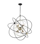 Geometric pendant lamps - CosmoLight ROXBURY pendant lamp P08593AU Gold, Black - product 1