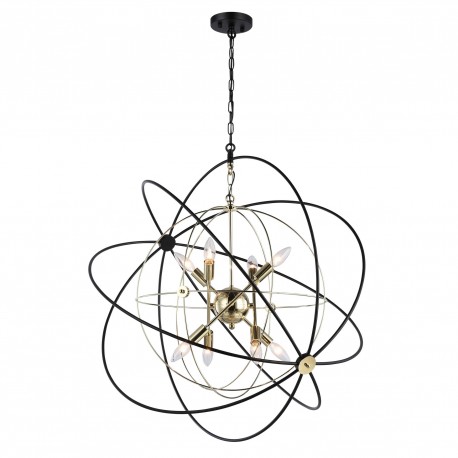 CosmoLight Lampa wisząca ROXBURY P08593AU Złoty, Czarny