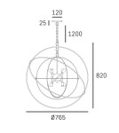 Geometric pendant lamps - CosmoLight ROXBURY pendant lamp P08593AU Gold, Black - product 2