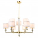 CosmoLight Lampa wisząca SUTTON P09685BR-WH Mosiądz