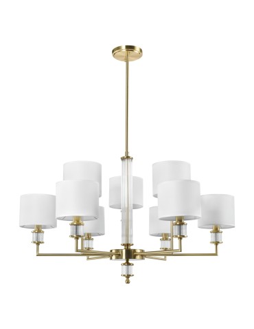 CosmoLight Lampa wisząca SUTTON P09685BR-WH Mosiądz - produkt 2