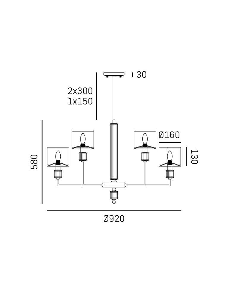 Hampton style chandeliers - CosmoLight SUTTON pendant lamp P09685BR-WH Brass - product kolory-swiatla.pl 3
