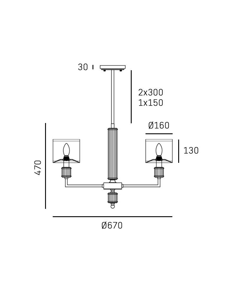Hampton style chandeliers - CosmoLight SUTTON pendant lamp P06692BR-WH Brass - product kolory-swiatla.pl 3